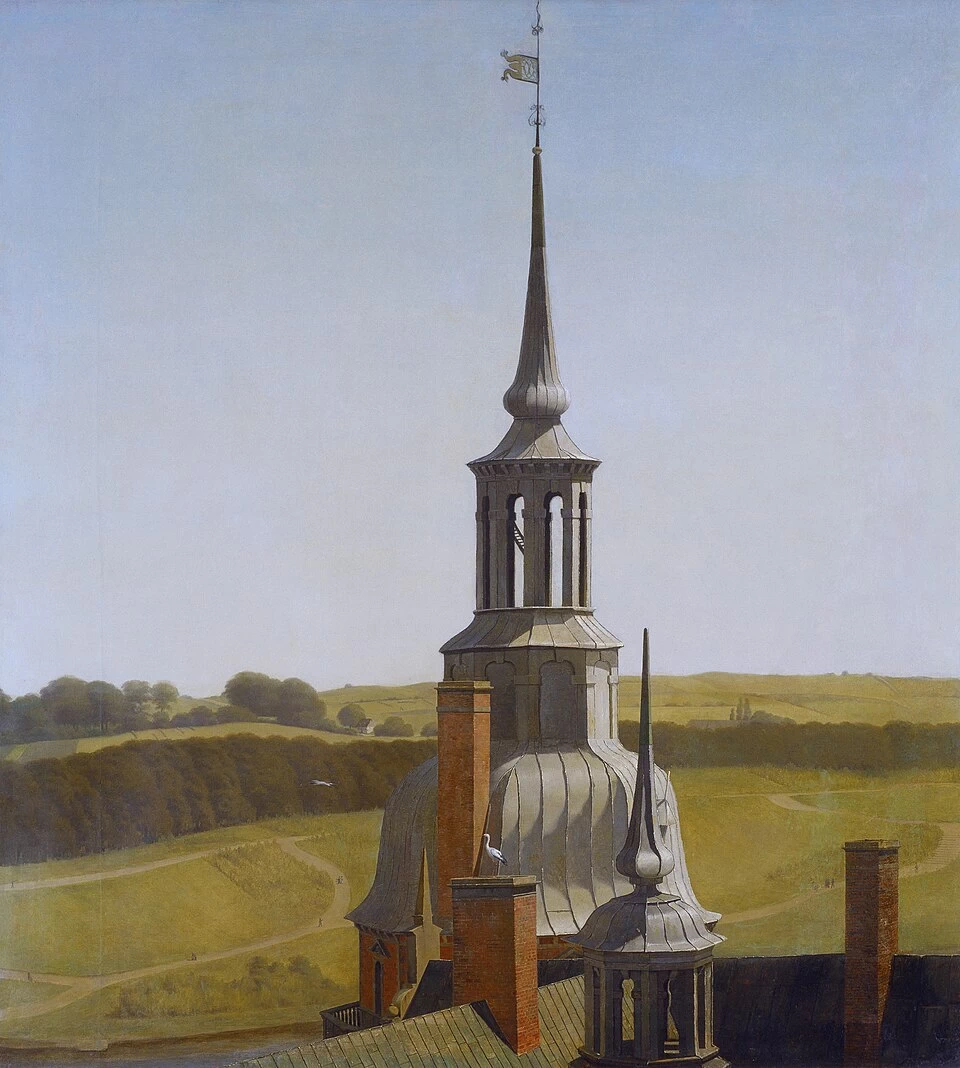 Christen Købke - Una delle piccole torri del castello di Frederiksborg